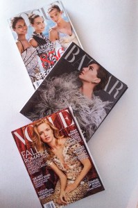 Joan Smalls, Cara Delevingne and Karlie Kloss on the cover of Vogue, September 2014. Emme Kathleen Hepburn Ferrer on the cover of Harper's Bazaar, September 2014. Natalia Vodianova on the cover of Vogue, October 2014
